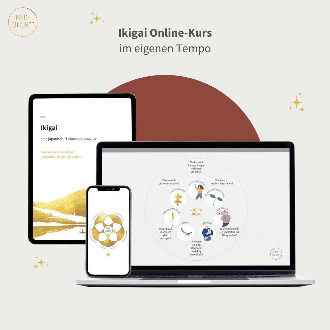 Der Ikigai Online - Kurs 2.0 neue erweiterte Edition 2024 - Finde - Zukunft Shop