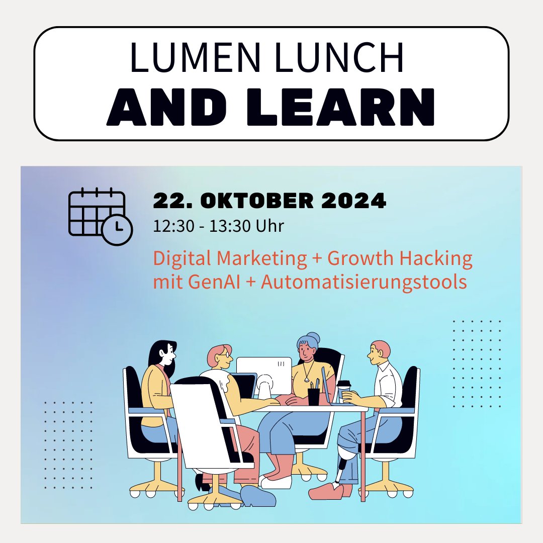 Lumen Lunch & Learn Live Kurs – Digital Marketing + Growth Hacking mit GenAI + Automatisierungstools - Finde - Zukunft Shop